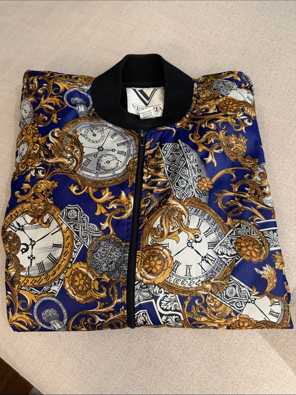 Venezia Black Jacket with Gold Baroque Accent size 14/16